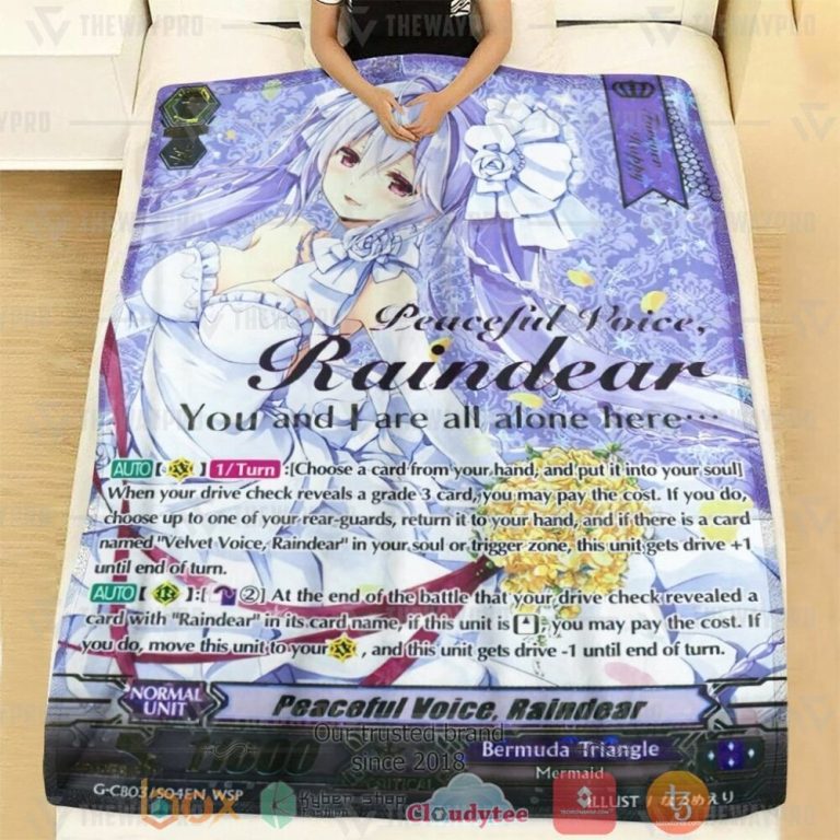 Game-Vanguard-Cards-Peaceful-Voice-Raindear-Wedding-Sp-Custom-Soft-Blanket-1-2