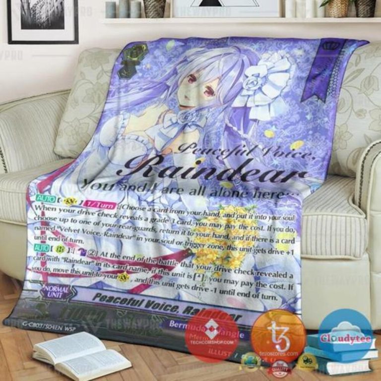 Game-Vanguard-Cards-Peaceful-Voice-Raindear-Wedding-Sp-Soft-Blanket-1