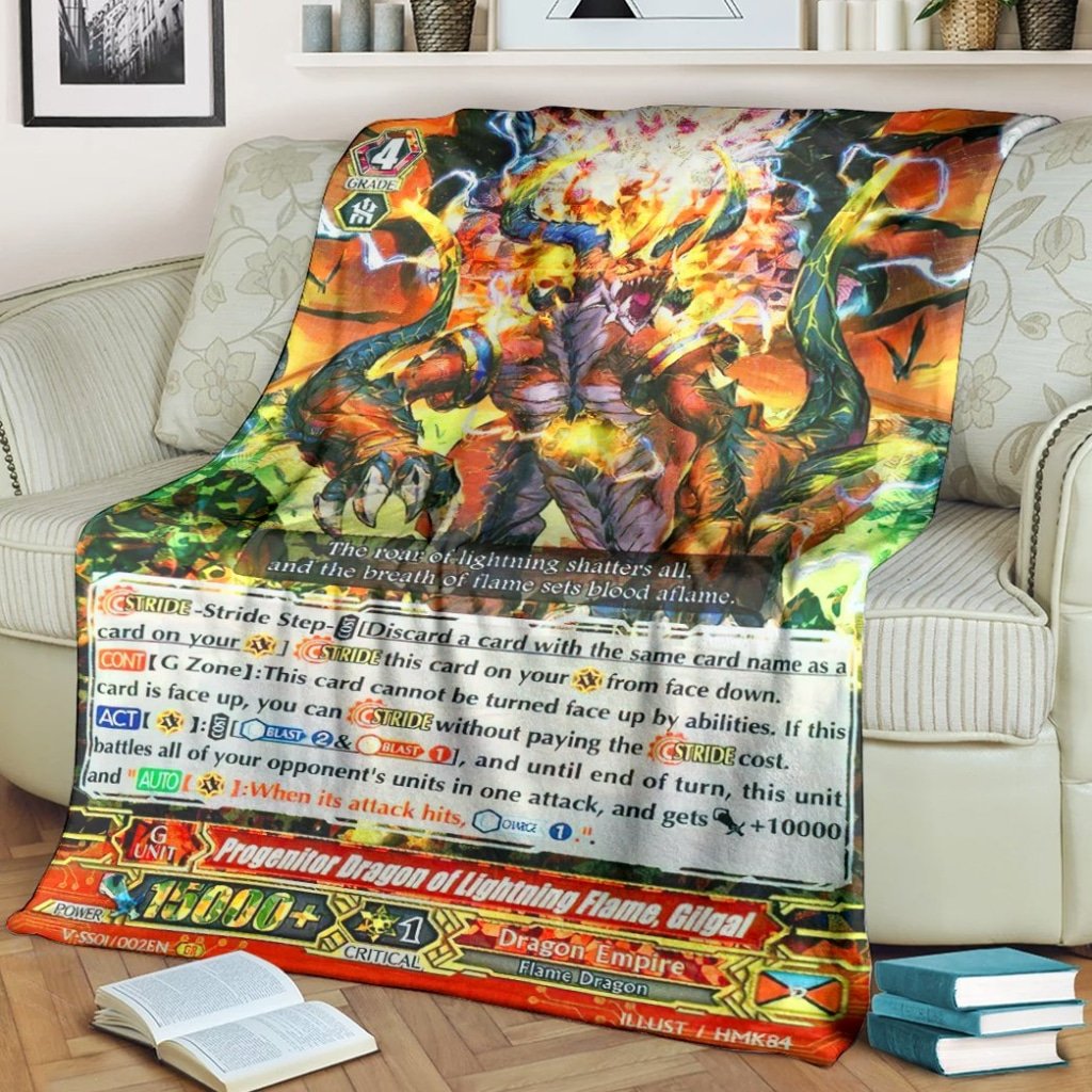 Game Vanguard Cards Progenitor Dragon Of Lightning Flame Gilgal Gr Custom Soft Blanket 2 Game Vanguard Cards Progenitor Dragon Of Lightning Flame Gilgal Gr Custom Soft Blanket 2