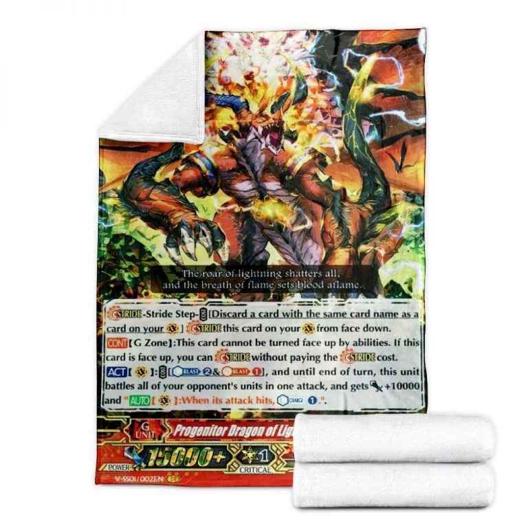 Game-Vanguard-Cards-Progenitor-Dragon-Of-Lightning-Flame-Gilgal-Gr-Custom-Soft-Blanket-2