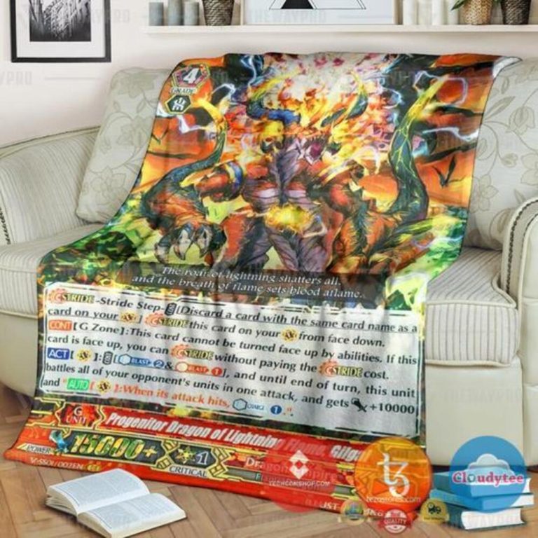 Game-Vanguard-Cards-Progenitor-Dragon-Of-Lightning-Flame-Gilgal-Gr-Soft-Blanket-1