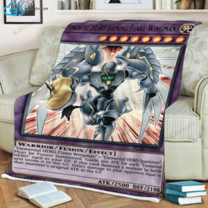 Game Yu Gi Oh Elemental Hero Shining Flare Wingman Soft Blanket