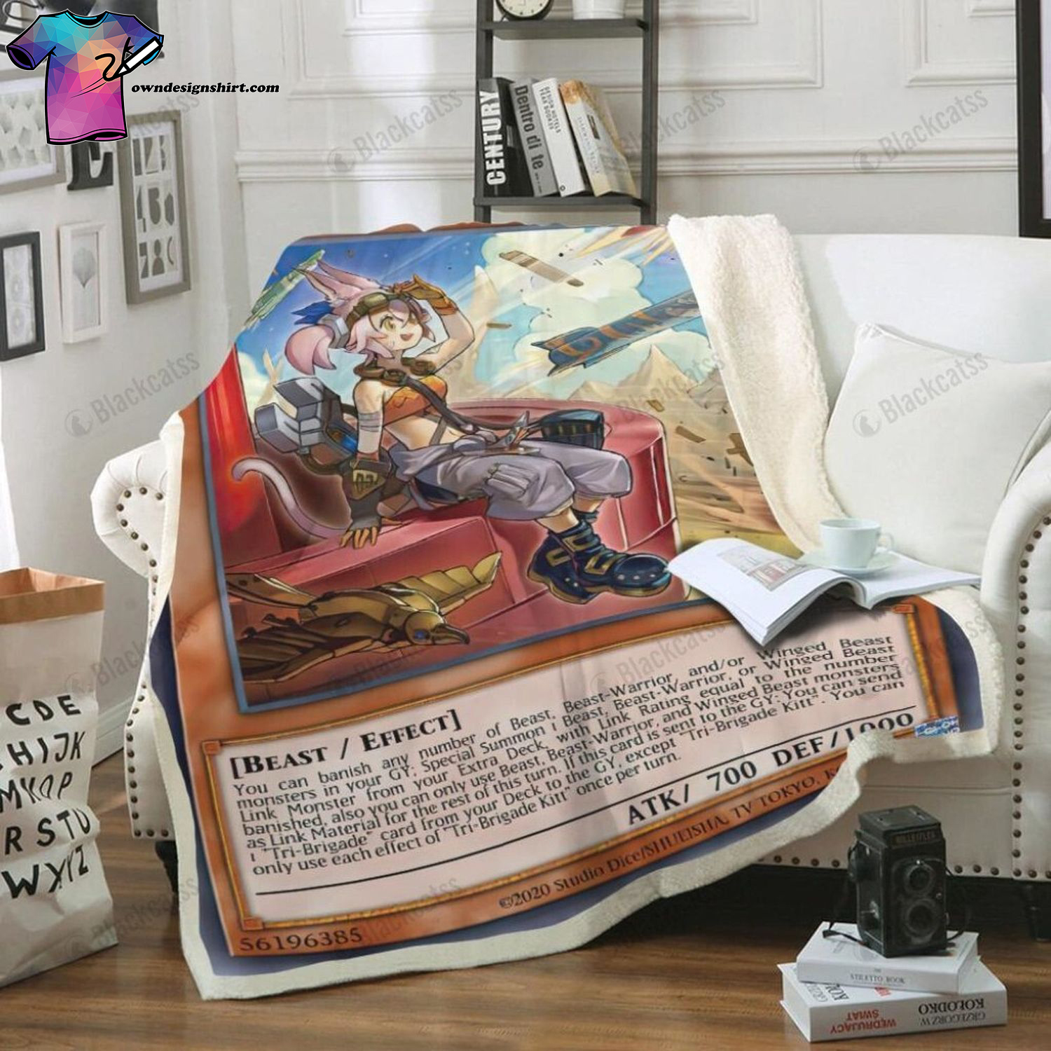 Game Yu Gi Oh Tri Brigade Kitt Full Print Soft Blanket Game Yu Gi Oh Tri Brigade Kitt Full Print Soft Blanket