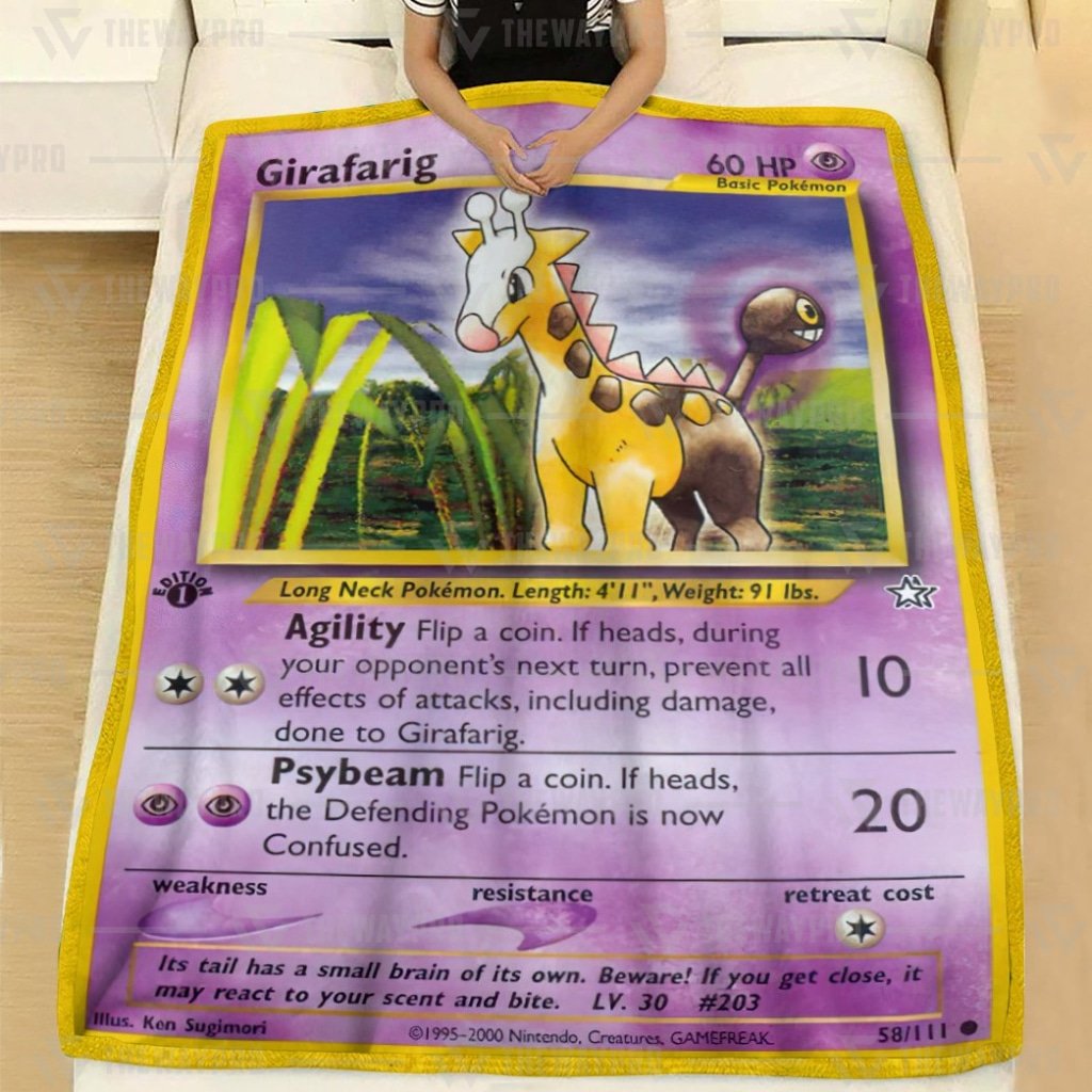 Girafarig Custom Pokemon Blanket Girafarig Custom Pokemon Blanket