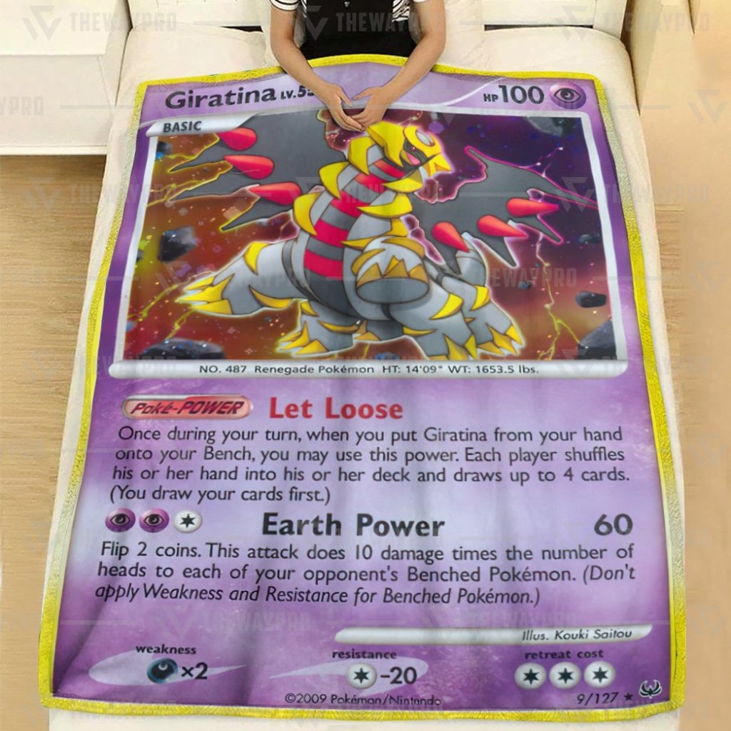 Giratina Platinum Pokemon Blanket Giratina Platinum Pokemon Blanket