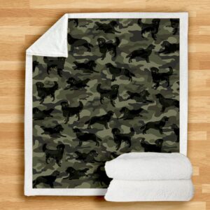 Golden Retriever Camo Blanket