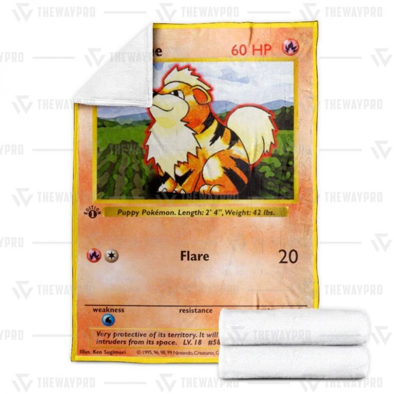 Growlithe-1St-Edition-Pokemon-Blanket-1