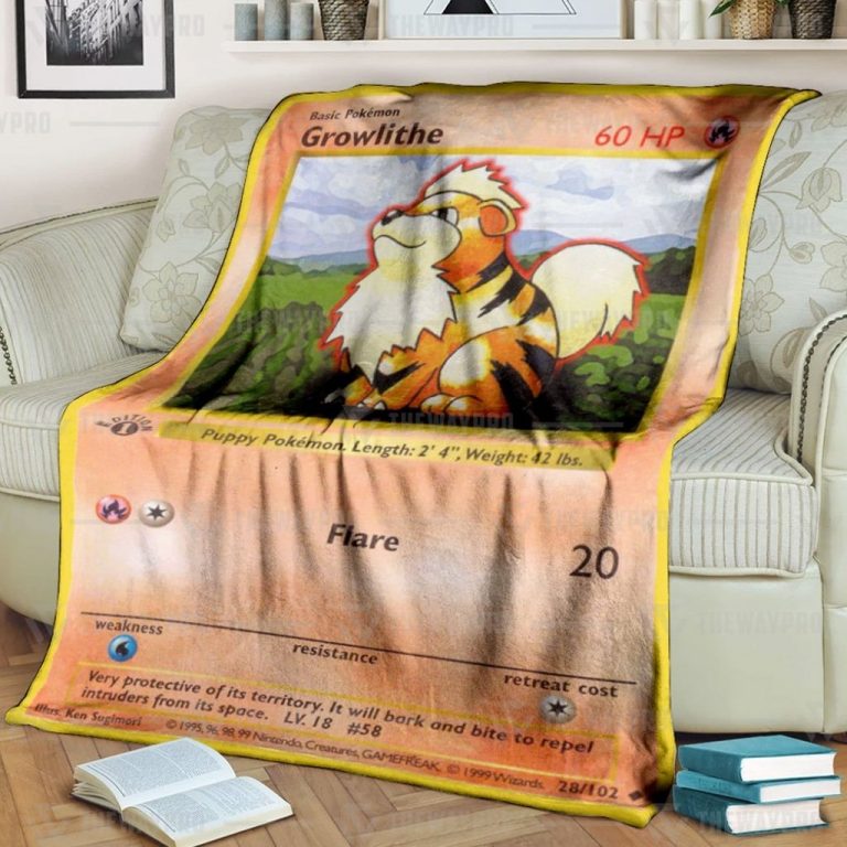 Growlithe-1St-Edition-Pokemon-Blanket-3
