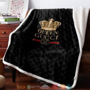 Gucci Queen Black Fleece Blanket