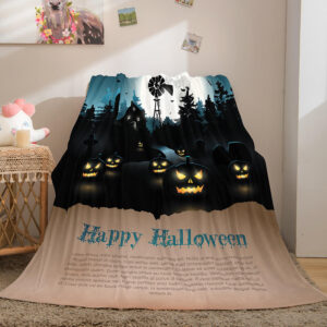 Halloween Castle Blanket 816