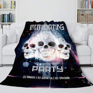 Halloween Decoration Skeleton Skull Bed Blanket 813
