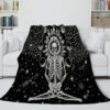 Halloween Decoration Skeleton Skull Bed Blanket 767