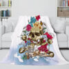 Halloween Decoration Skeleton Skull Bed Blanket 188