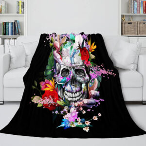 Halloween Decoration Skeleton Skull Bed Blanket 210
