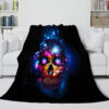 Halloween Decoration Skeleton Skull Bed Blanket 452