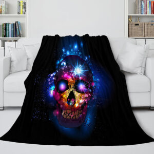 Halloween Decoration Skeleton Skull Bed Blanket 452
