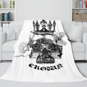 Halloween Decoration Skeleton Skull Bed Blanket 581