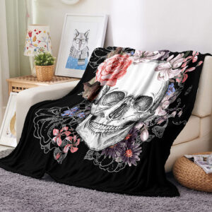Halloween Scary Skeleton Skull Blanket 110