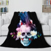 Halloween Skeleton Skull Blanket 836