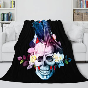Halloween Skeleton Skull Blanket 836