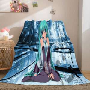 Hatsune Miku Cosplay Soft Blanket 503