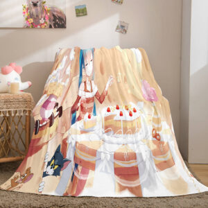 Hatsune Miku Cosplay Soft Blanket 649