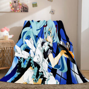 Hatsune Miku Cosplay Soft Blanket 852