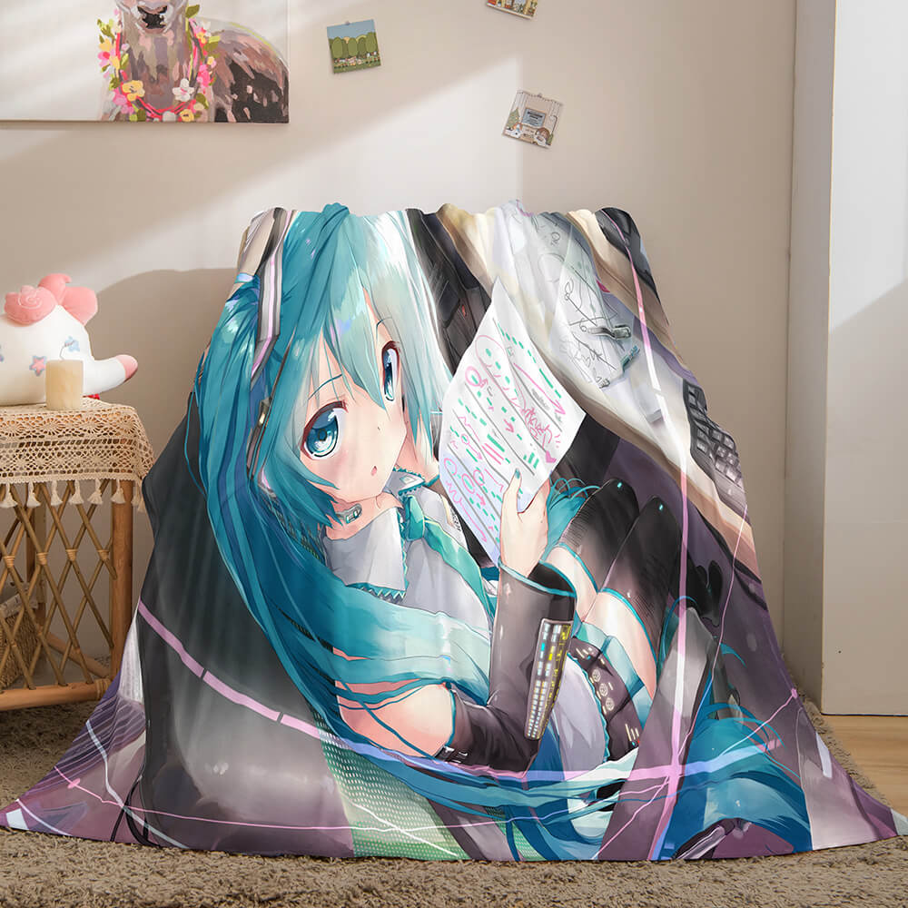 Hatsune Miku Cosplay Soft Blanket 175 Hatsune Miku Cosplay Soft Blanket 175