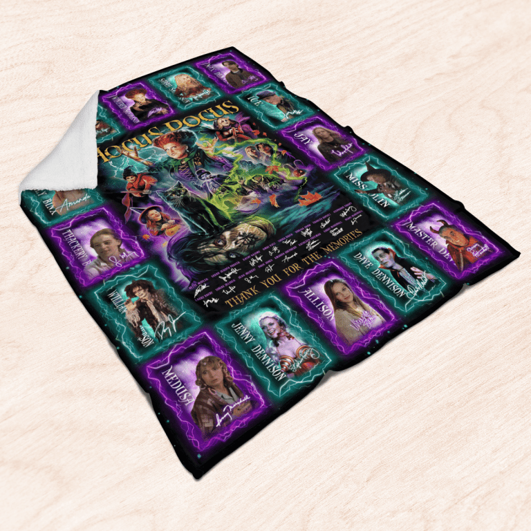 Hocus-Pocus-Characters-Thank-You-For-The-Memories-Fleece-Blanket-3