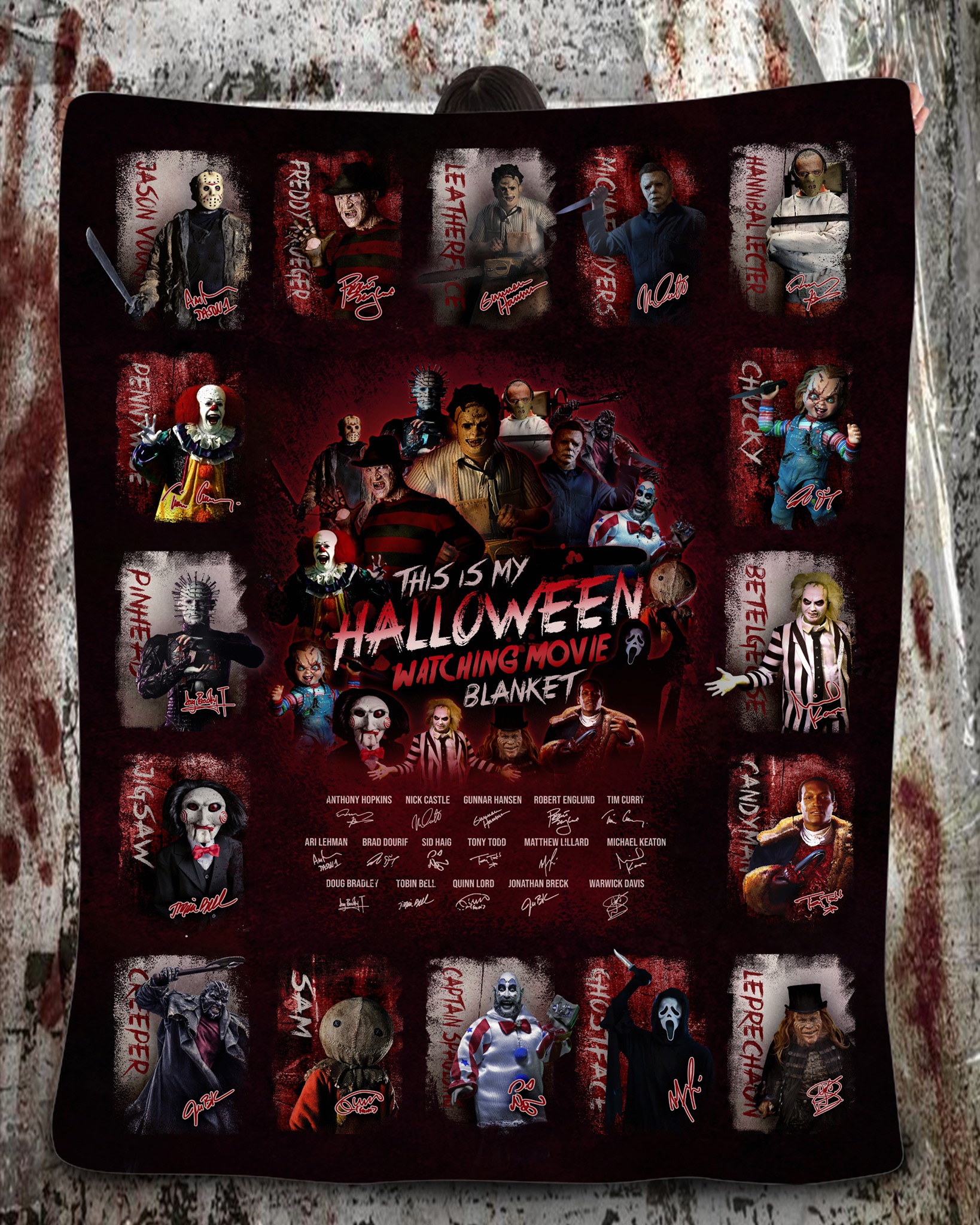 Horror Killer Characters This Is My Halloween Watching Movie Fleece Blanket Horror Killer Characters This Is My Halloween Watching Movie Fleece Blanket