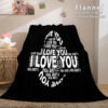 I LOVE You Bed Blanket 698
