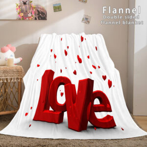 I LOVE You Bed Blanket 977