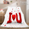 I LOVE You Bed Blanket 522