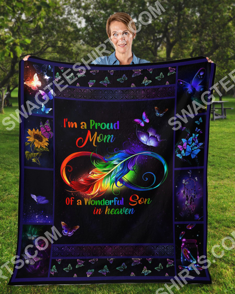 Im A Proud Mom Of A Wonderful Son In Heaven Blanket Im A Proud Mom Of A Wonderful Son In Heaven Blanket