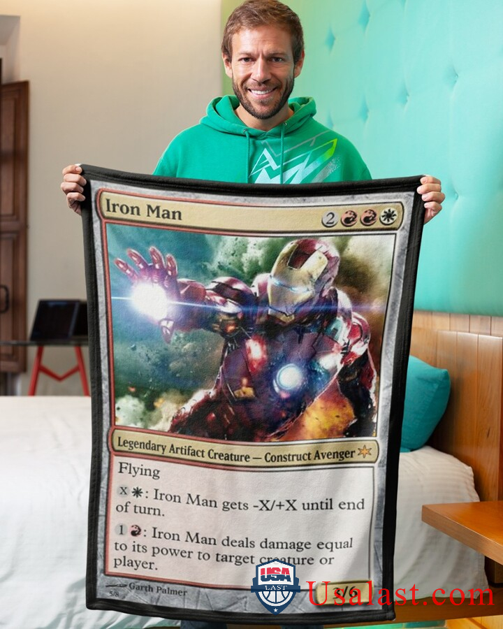 Iron Man Construct Avengers Fleece Blanket Iron Man Construct Avengers Fleece Blanket