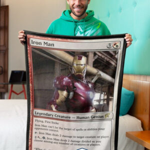Iron Man Human Genius Fleece Blanket