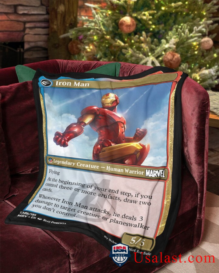 Iron-Man-Human-Warrior-Fleece-Blanket-1