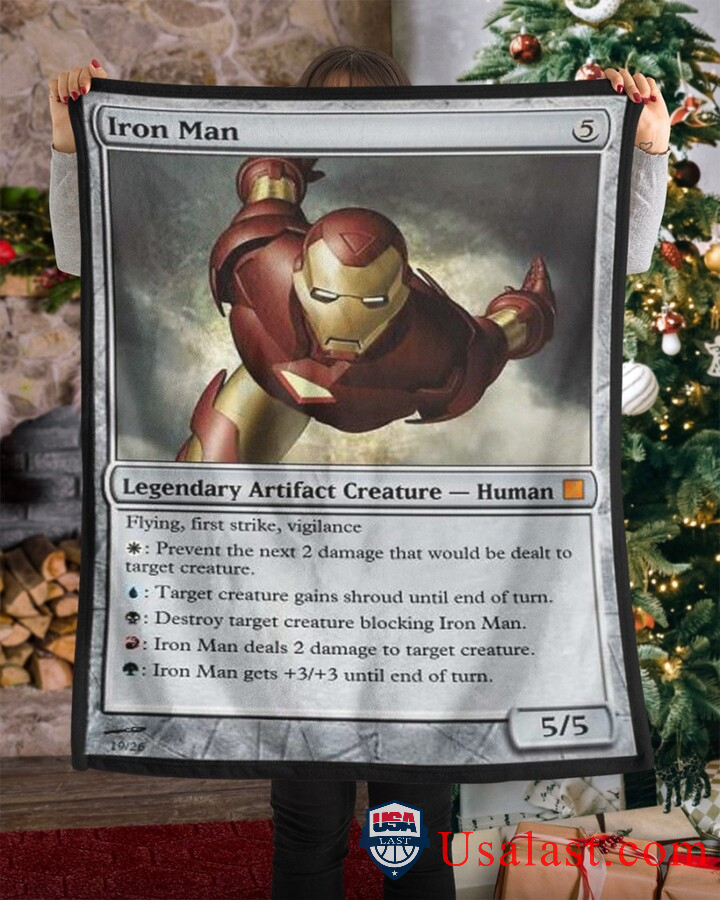Iron-Man-Magic-Card-Fleece-Blanket-3