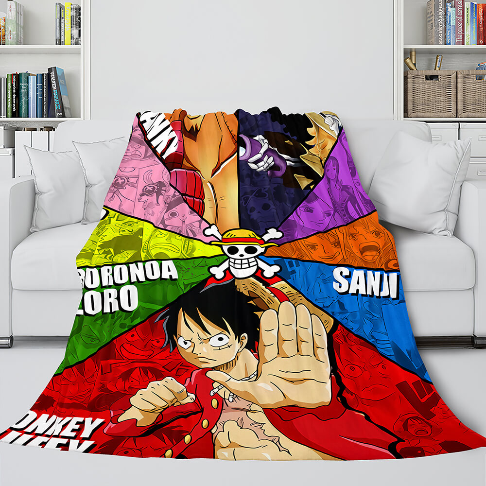 Japanese Cartoon ONE PIECE Throw Blanket 683 Japanese Cartoon ONE PIECE Throw Blanket 683