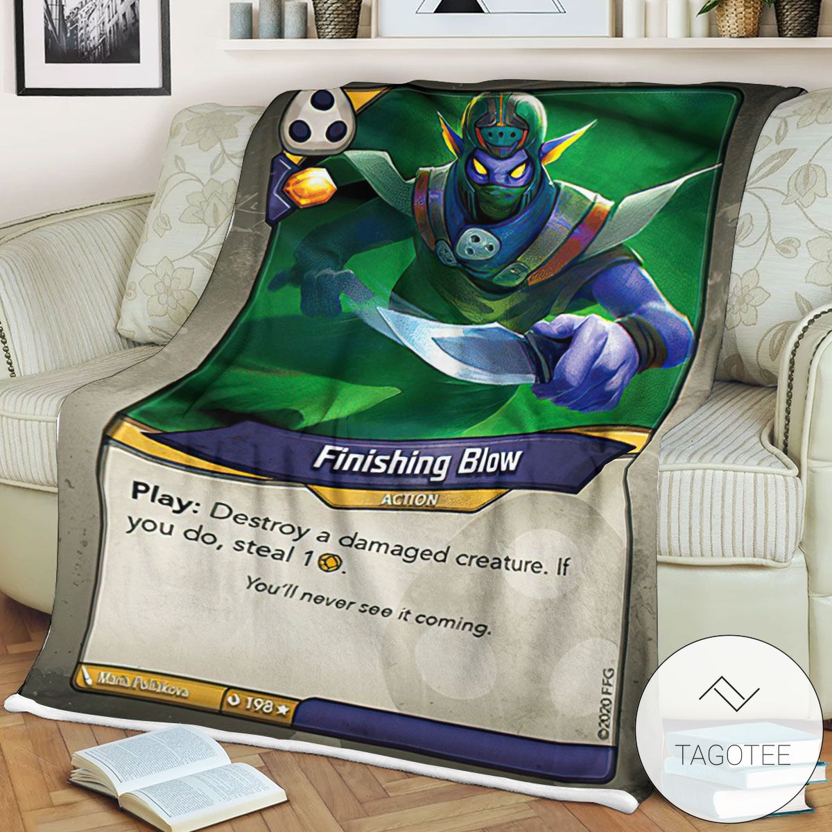 Kf Finishing Blow Keyforge Fleece Blanket Kf Finishing Blow Keyforge Fleece Blanket