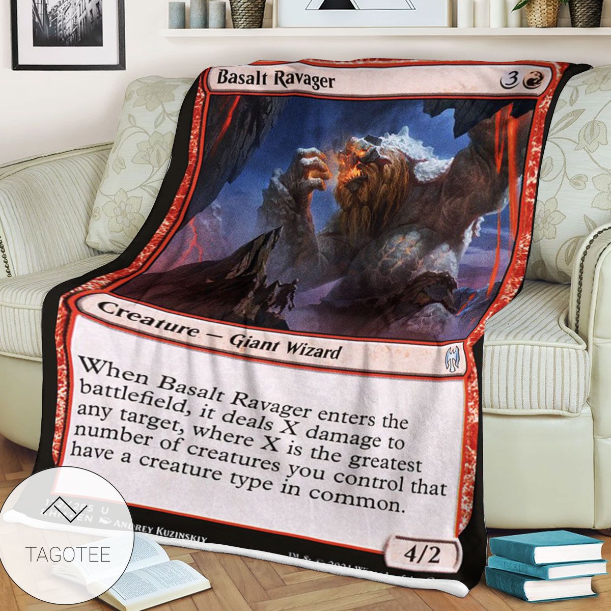 Khm 122 Basalt Ravager Mtg Game Magic The Gathering Blanket Khm 122 Basalt Ravager Mtg Game Magic The Gathering Blanket