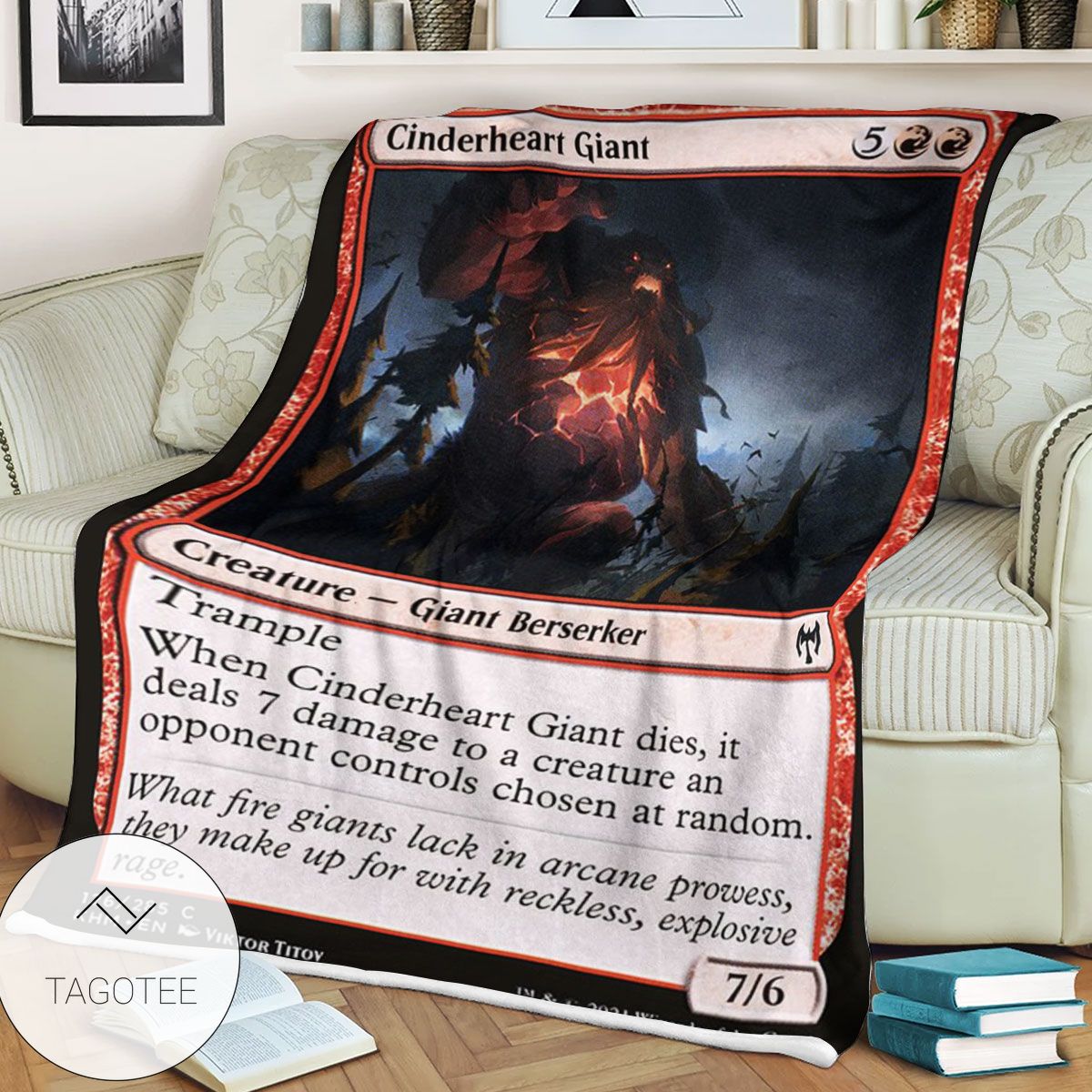 Khm 126 Cinderheart Giant Mtg Game Magic The Gathering Blanket Khm 126 Cinderheart Giant Mtg Game Magic The Gathering Blanket