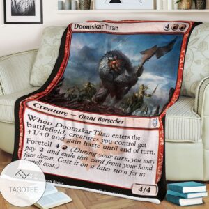Khm 130 Doomskar Titan Mtg Game Magic The Gathering Blanket
