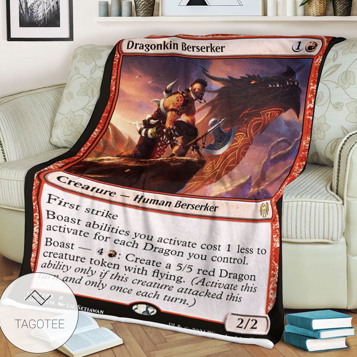 Khm 131 Dragonkin Berserker Mtg Game Magic The Gathering Blanket Khm 131 Dragonkin Berserker Mtg Game Magic The Gathering Blanket