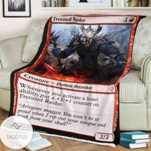 Khm 137 Frenzied Raider Mtg Game Magic The Gathering Blanket