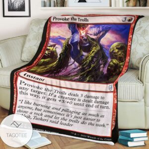 Khm 144 Provoke The Trolls Mtg Game Magic The Gathering Blanket
