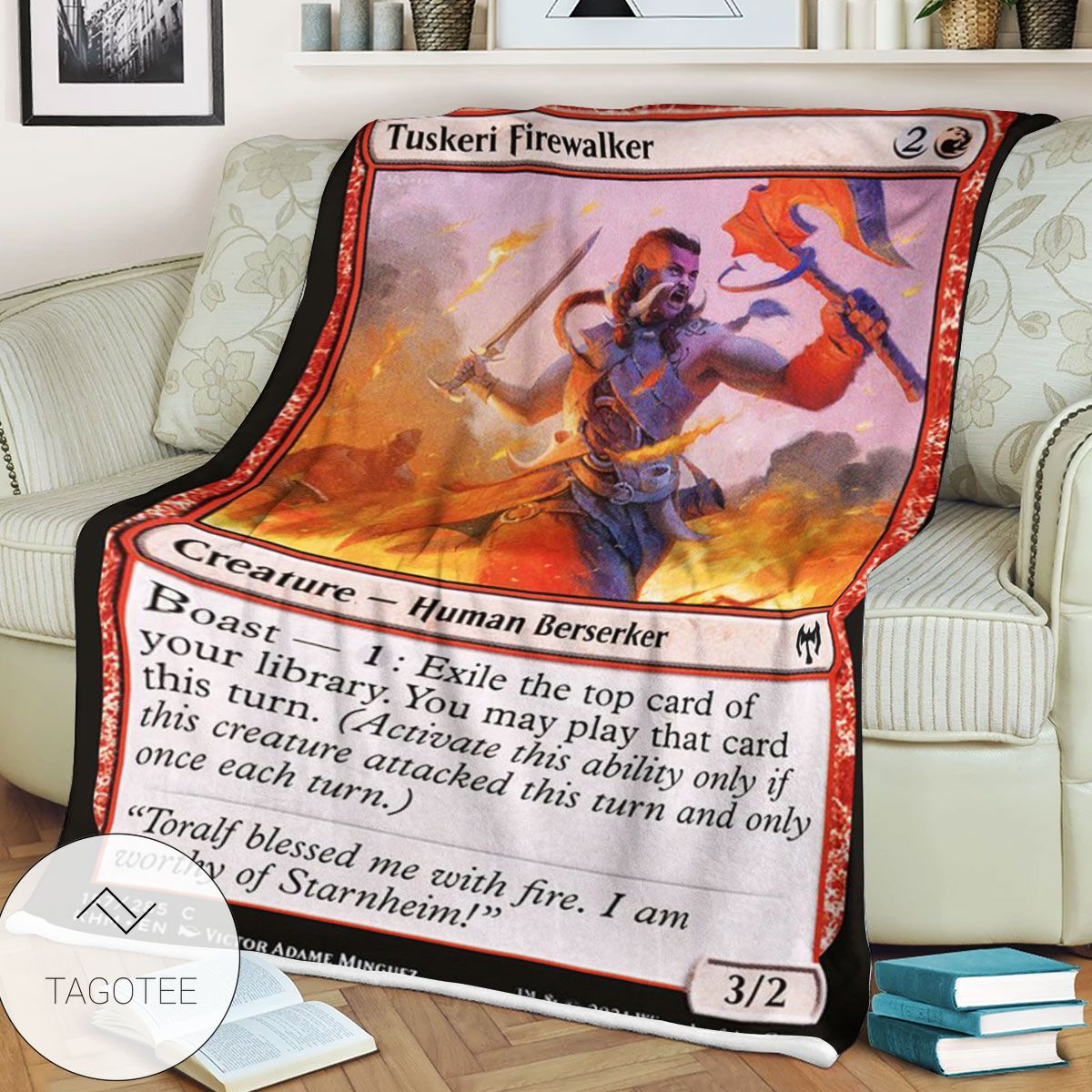 Khm 157 Tuskeri Firewalker Mtg Game Magic The Gathering Blanket Khm 157 Tuskeri Firewalker Mtg Game Magic The Gathering Blanket