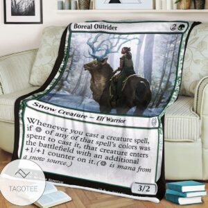 Khm 163 Boreal Outrider Mtg Game Magic The Gathering Blanket