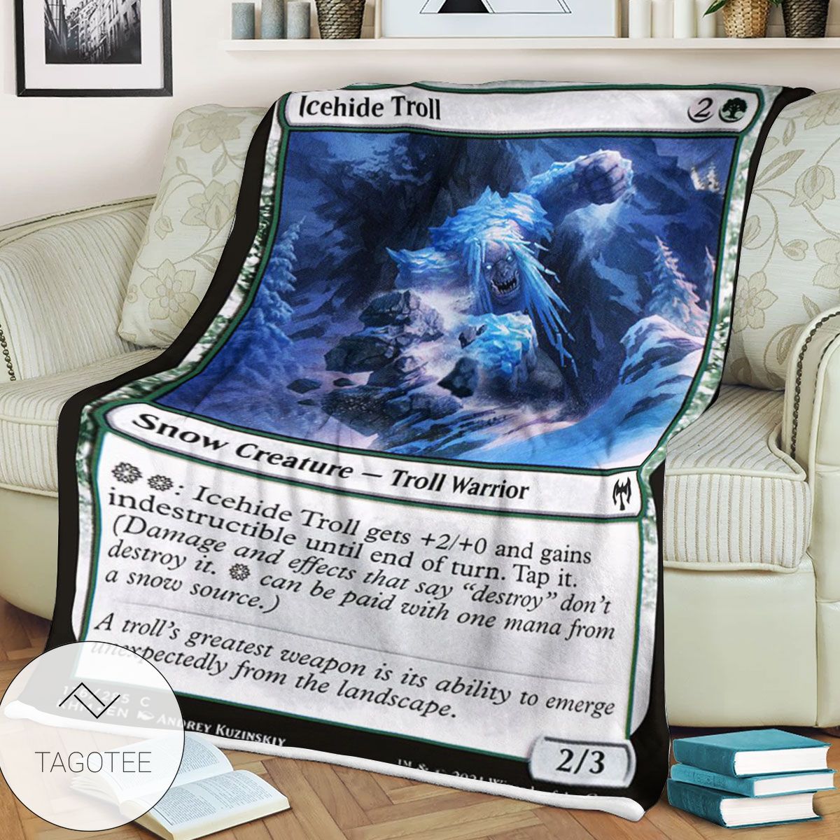Khm 176 Icehide Troll Mtg Game Magic The Gathering Blanket Khm 176 Icehide Troll Mtg Game Magic The Gathering Blanket