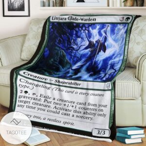 Khm 182 Littjara Glade Warden Mtg Game Magic The Gathering Blanket